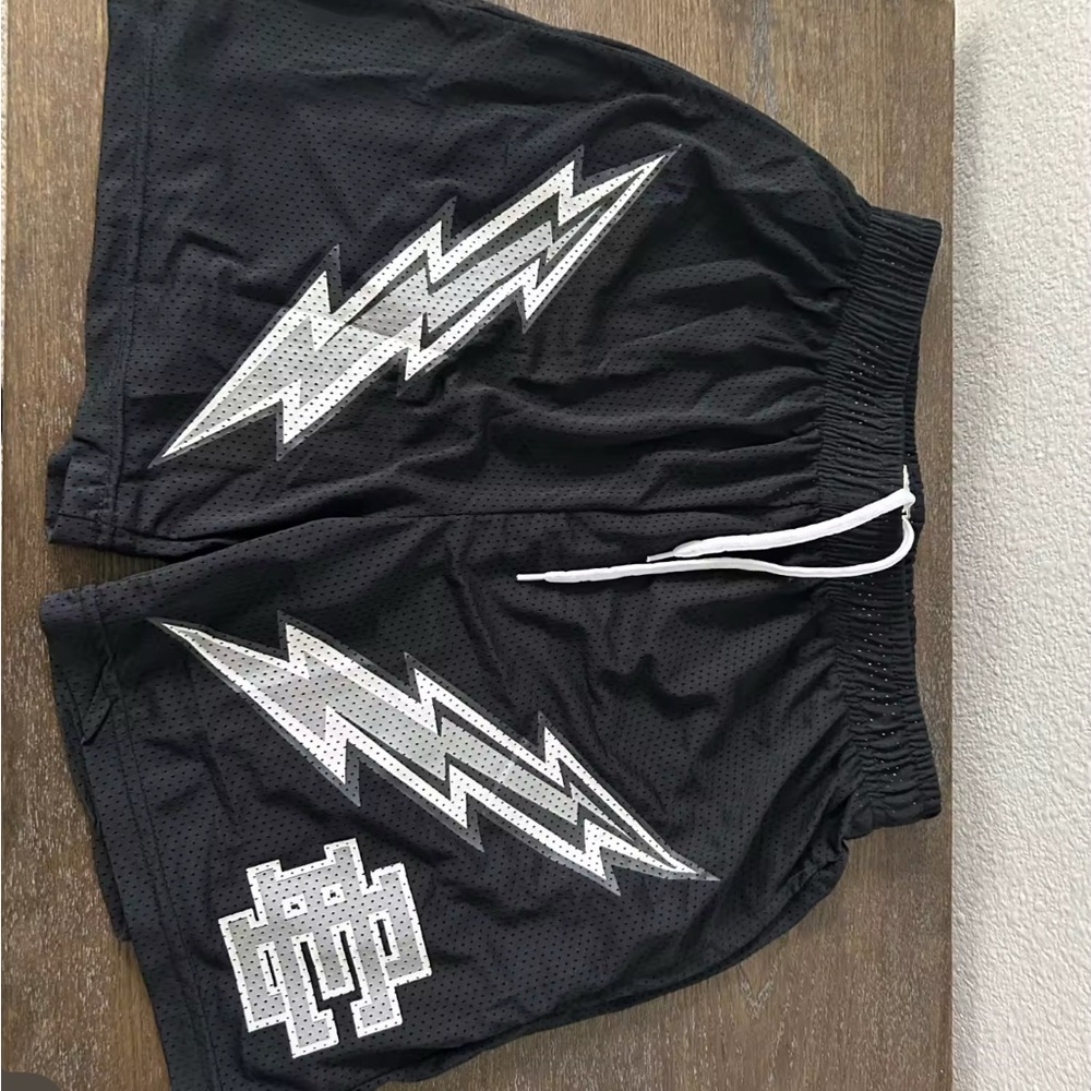 Black Lightning Bolt Men's Shorts